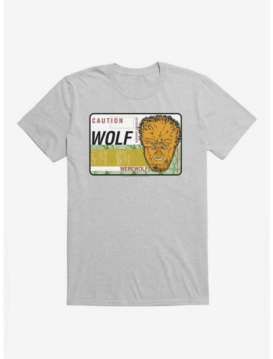 Guys * | Best Pirce Universal Monsters The Wolf Man Caution T-Shirt