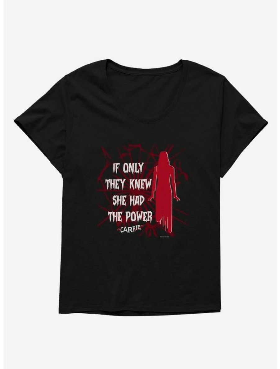 Tees * | Cheapest Carrie 1976 If Only They Knew Girls T-Shirt Plus Size Black