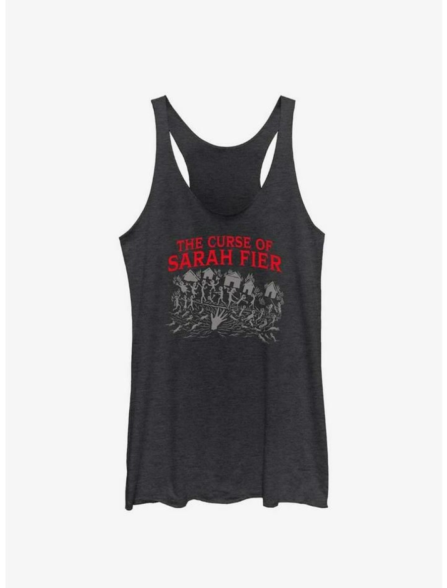 Girls * | New Fear Street The Curse Of Sarah Fier Girls Tank Blk Htr