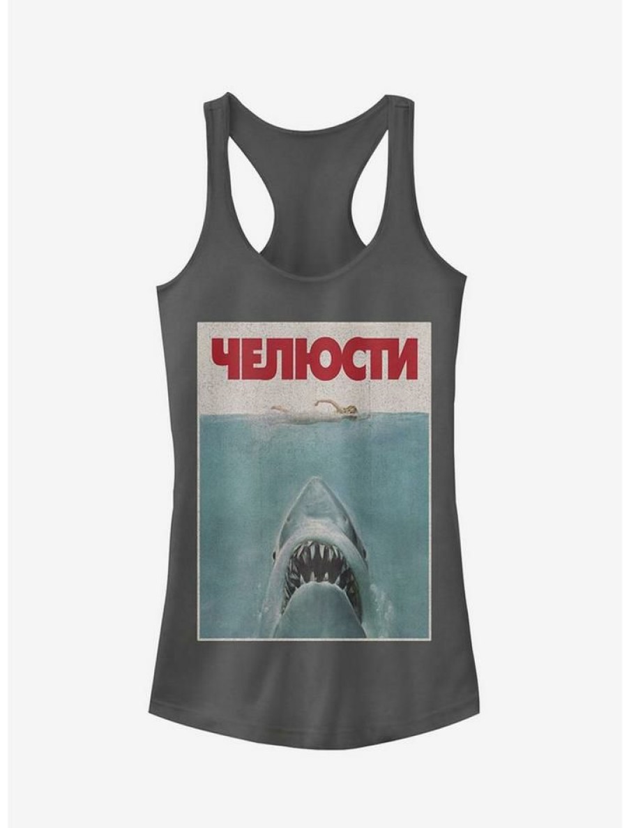 Girls * | Promo Russian Title Shark Poster Girls Tank Charcoal