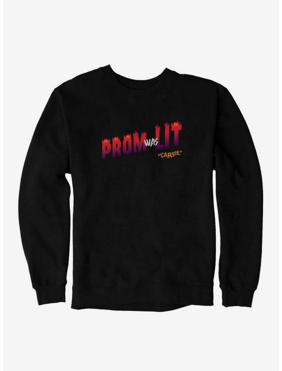 Guys * | Best Sale Carrie 1976 Prom Was Lit Sweatshirt Black