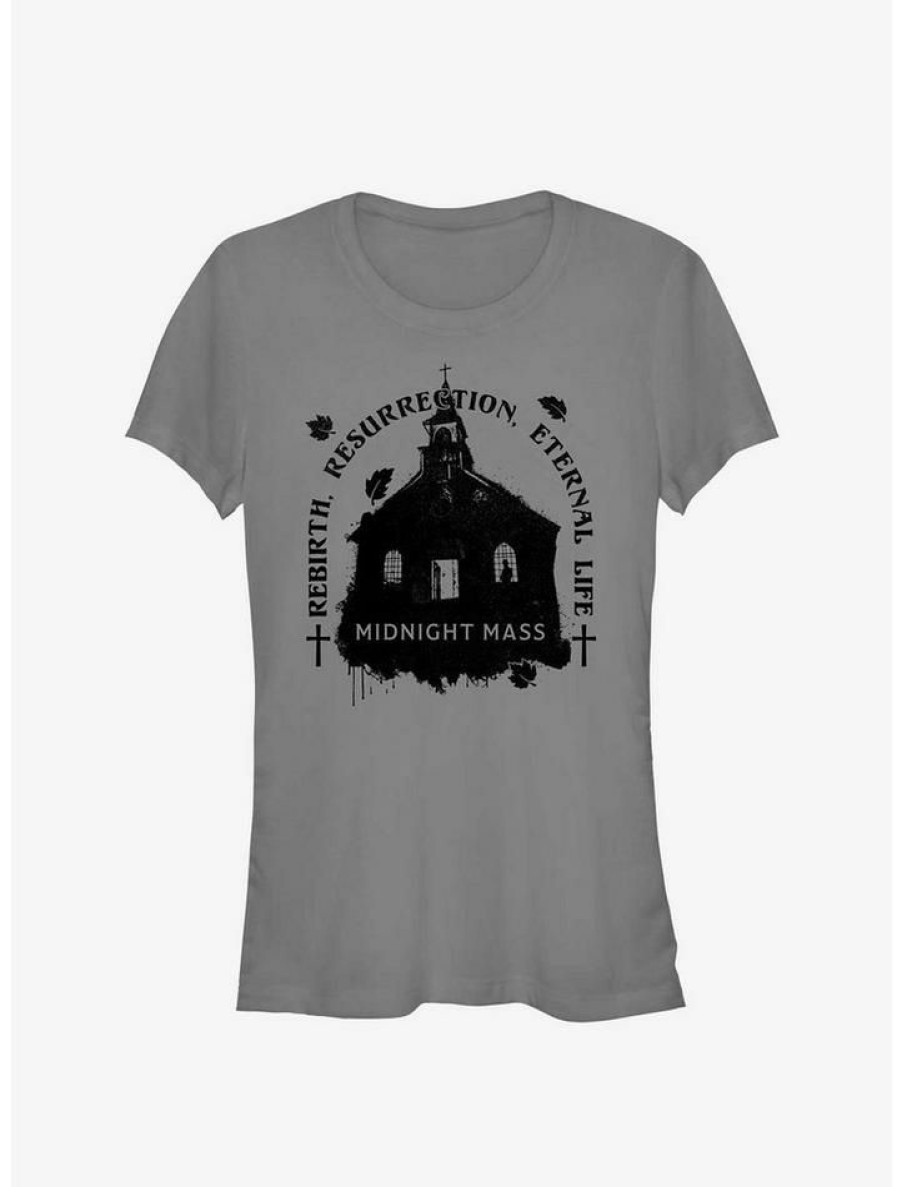 Tees * | Coupon Midnight Mass Eternal Life Girls T-Shirt Charcoal