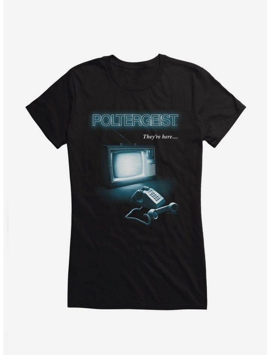 Tees * | Best Sale Poltergeist They'Re Here? Girls T-Shirt Black