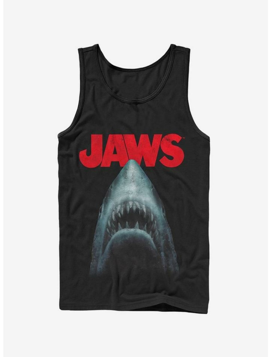 Guys * | Flash Sale Shark Teeth Poster Tank Black