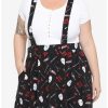 Plus * | Brand New Friday The 13Th Jason Suspender Skirt Plus Size Red