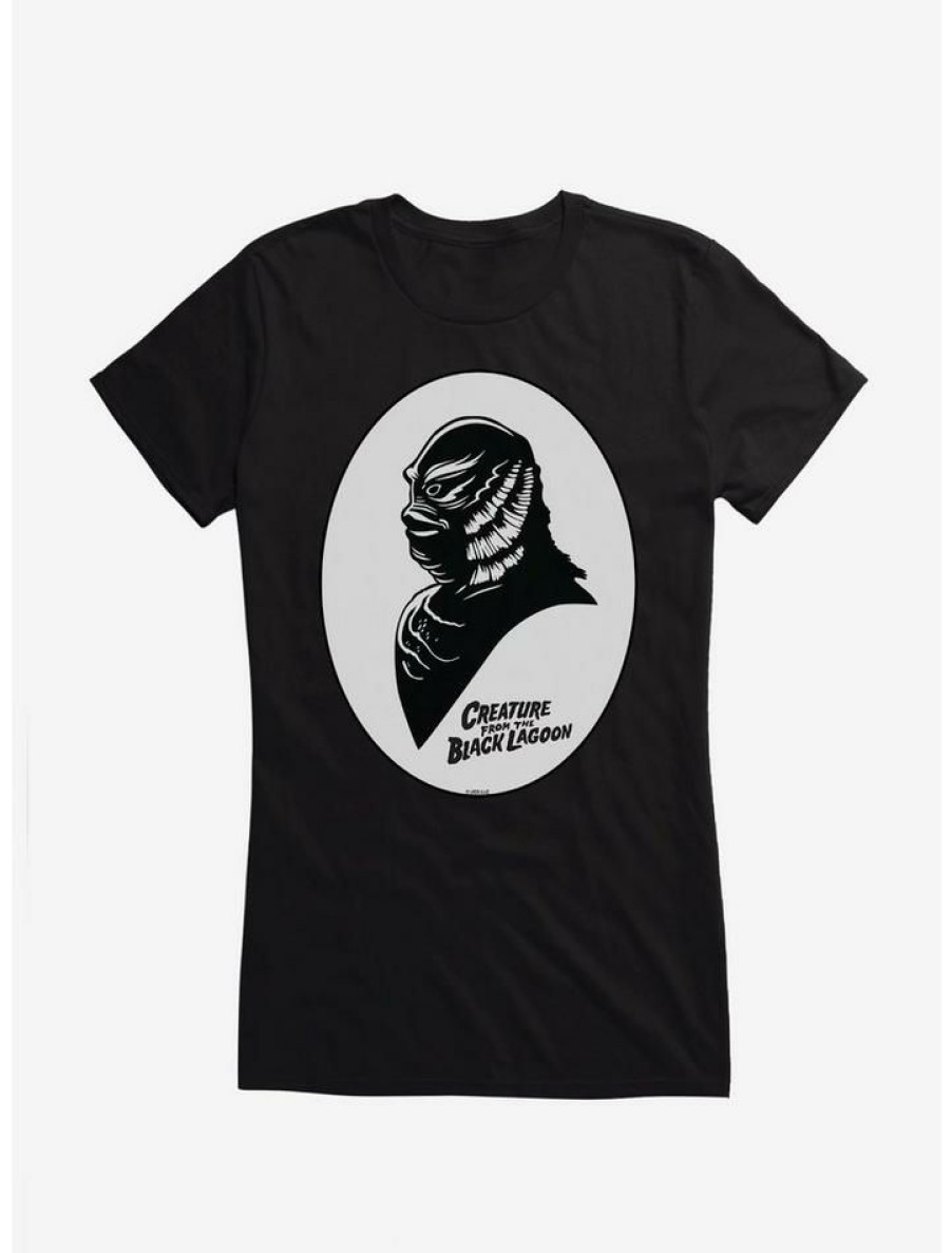 Tees * | Best Reviews Of Universal Monsters The Creature From The Lagoon Shadow Profile Girls T-Shirt