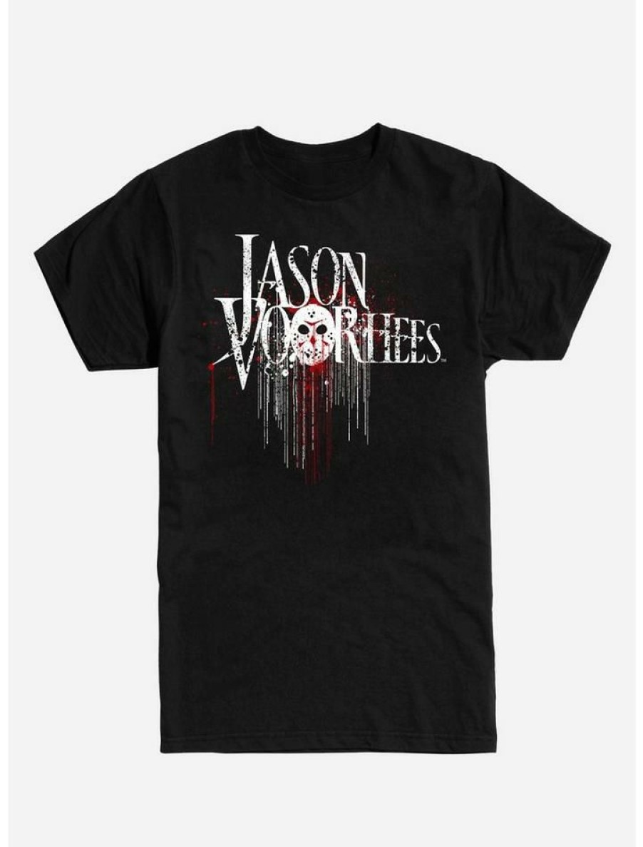 Guys * | New Friday The 13Th Jason Voorhees Mask T-Shirt Black