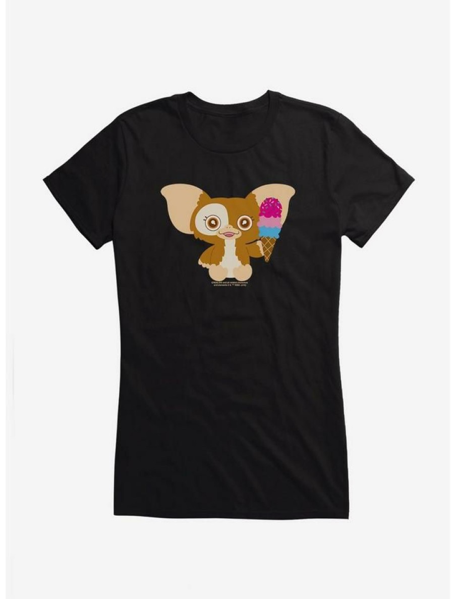 Tees * | Best Deal Gremlins Adorable Gizmo Eating Icecream Girls T-Shirt