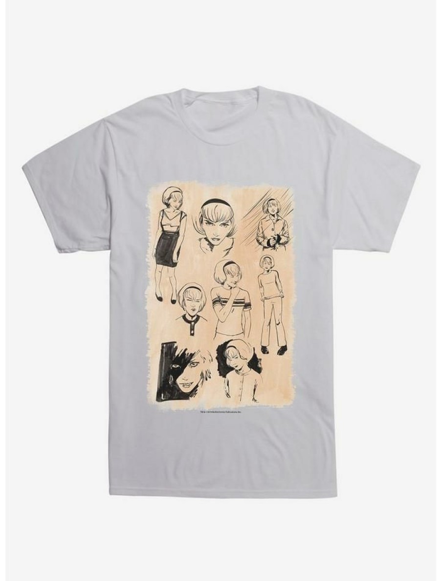 Guys * | Top 10 Chilling Adventures Of Sabrina Sketches T-Shirt