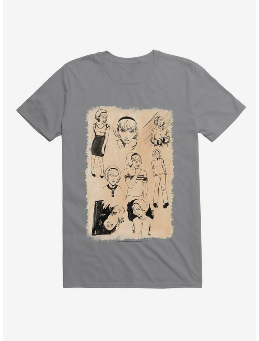 Guys * | Top 10 Chilling Adventures Of Sabrina Sketches T-Shirt