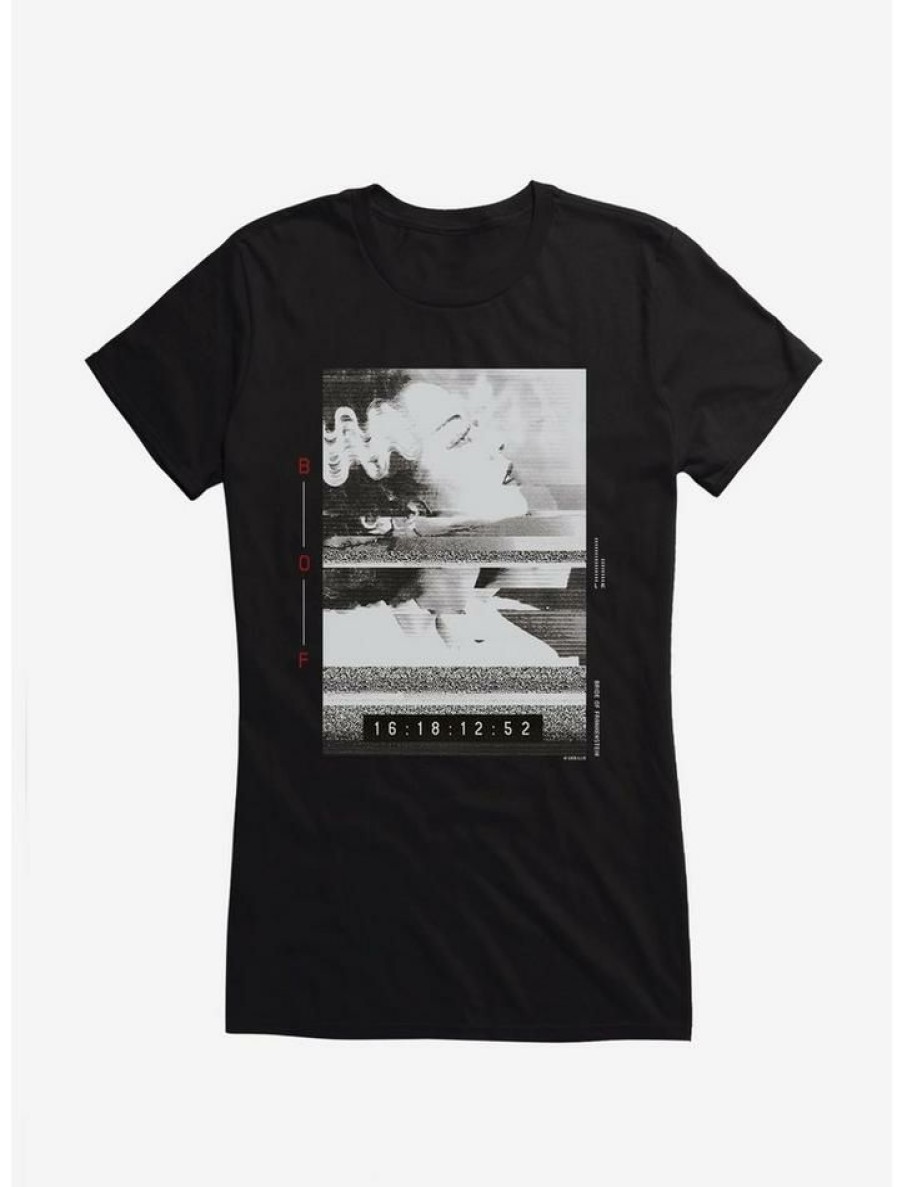 Tees * | Wholesale Universal Monsters Bride Of Frankenstein Screen Glitch Girls T-Shirt