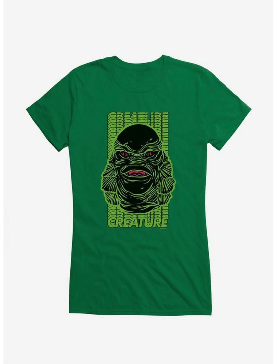 Tees * | New Creature From The Lagoon Green Name Stack Girls T-Shirt