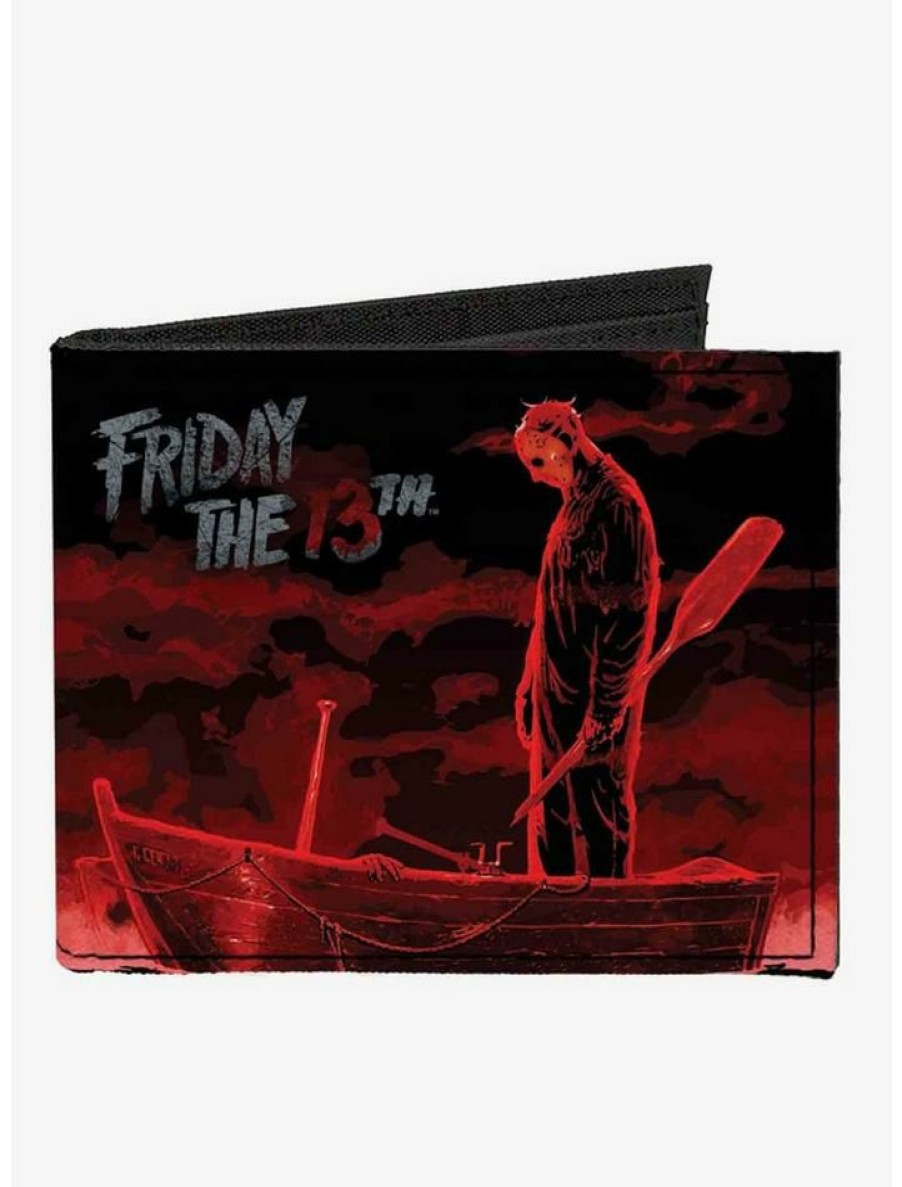 Backpacks & Bags * | Top 10 Friday The 13Th Jason Boat Murder Canvas Bifold Wallet