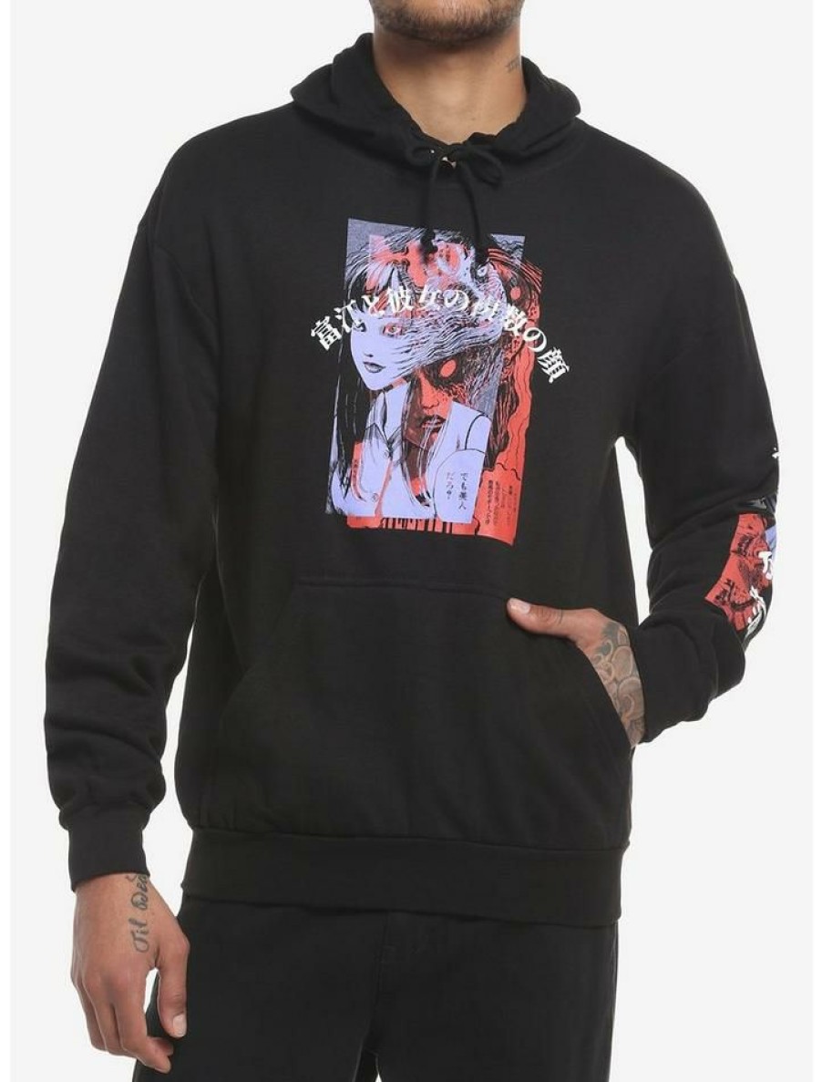 Guys * | Outlet Junji Ito Tomie Double Graphic Hoodie Black