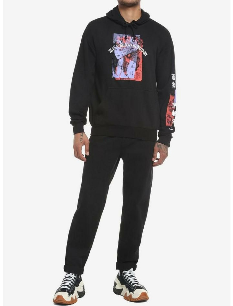 Guys * | Outlet Junji Ito Tomie Double Graphic Hoodie Black