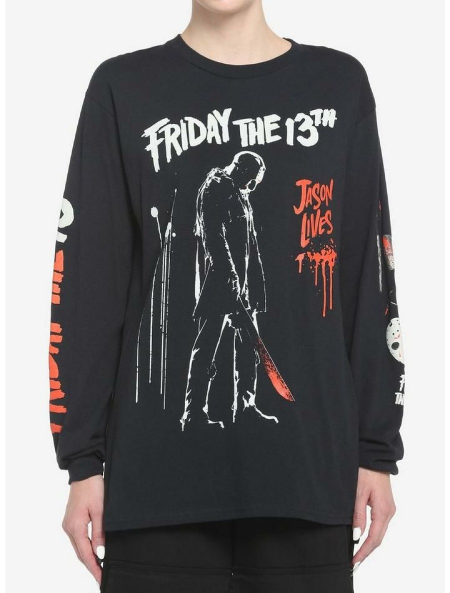 Girls * | Buy Friday The 13Th Jason Lives Girls Long-Sleeve T-Shirt Multi