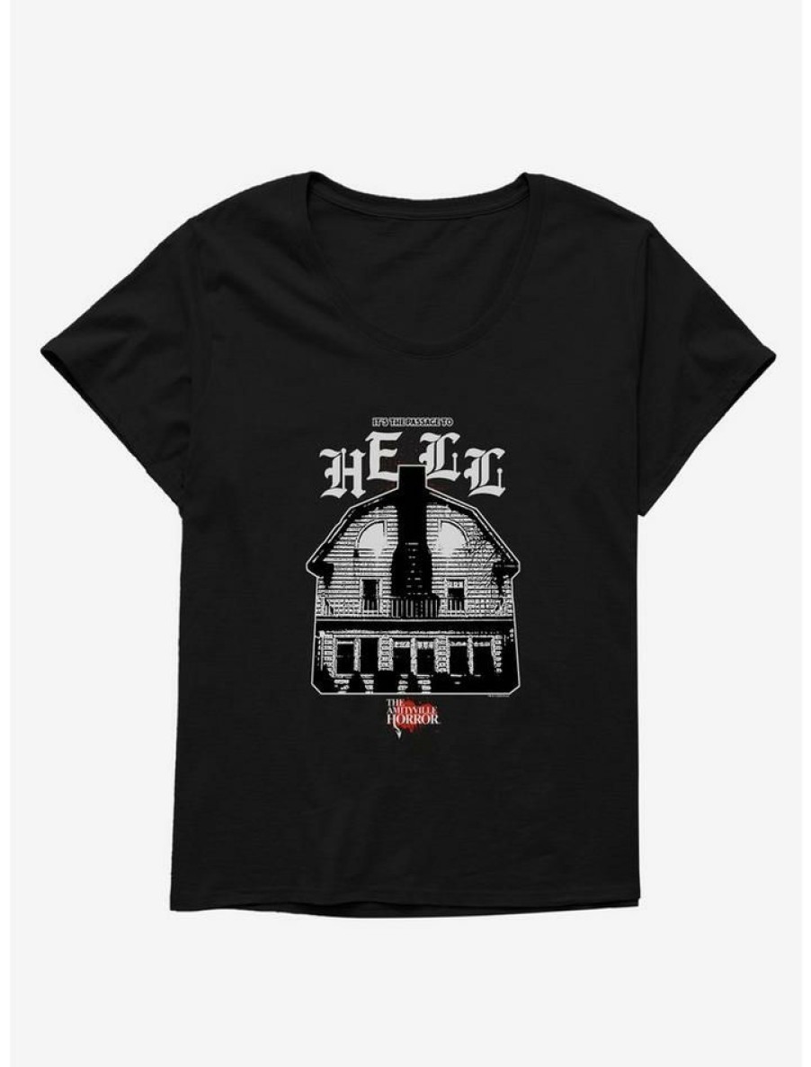 Tees * | Cheapest The Amityville Horror Passage To Hell Girls T-Shirt Plus Size Black