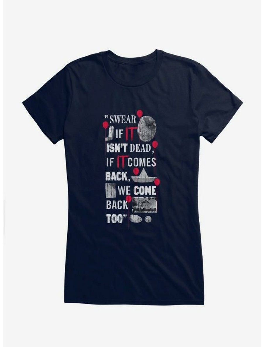 Tees * | Brand New It Chapter Two We Come Back Too Quote Girls T-Shirt