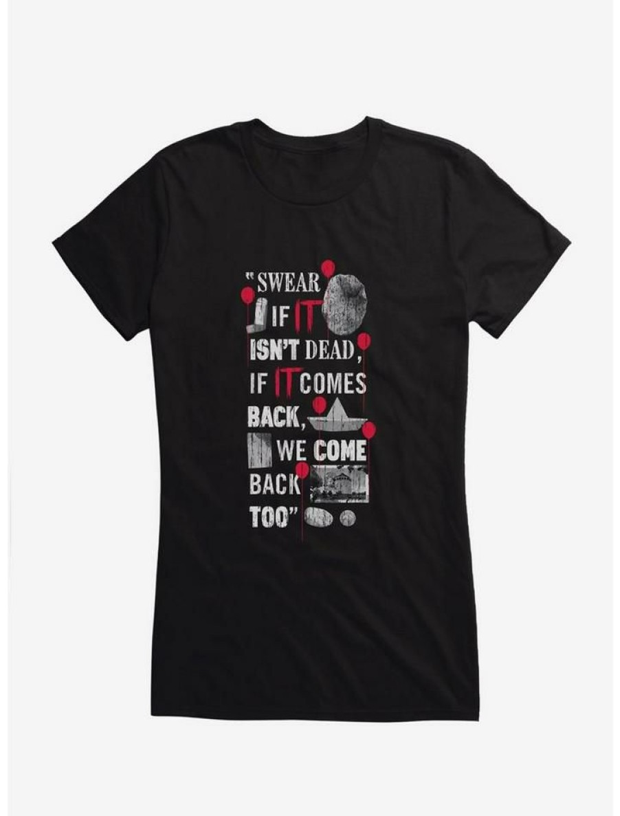 Tees * | Brand New It Chapter Two We Come Back Too Quote Girls T-Shirt