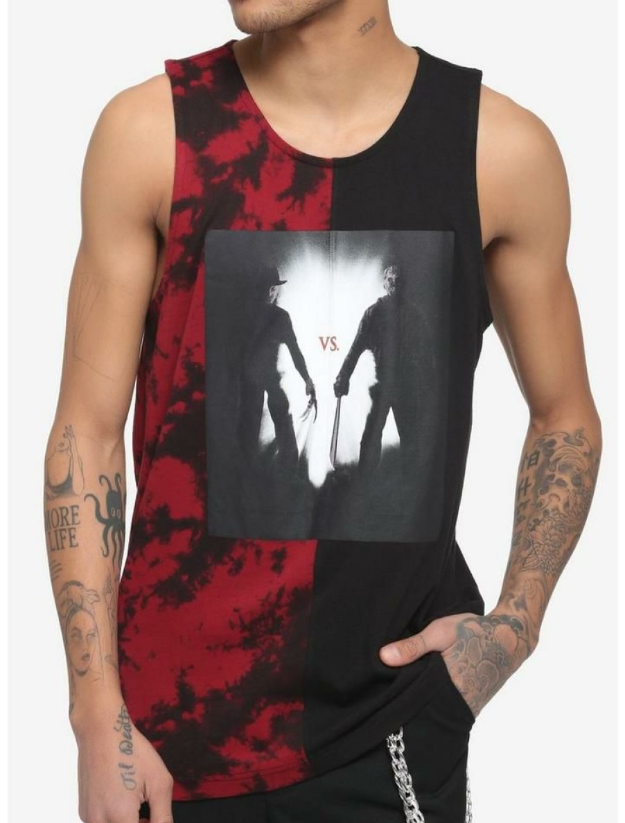 Guys * | Discount Freddy Vs. Jason Split Wash Tank Top Multi