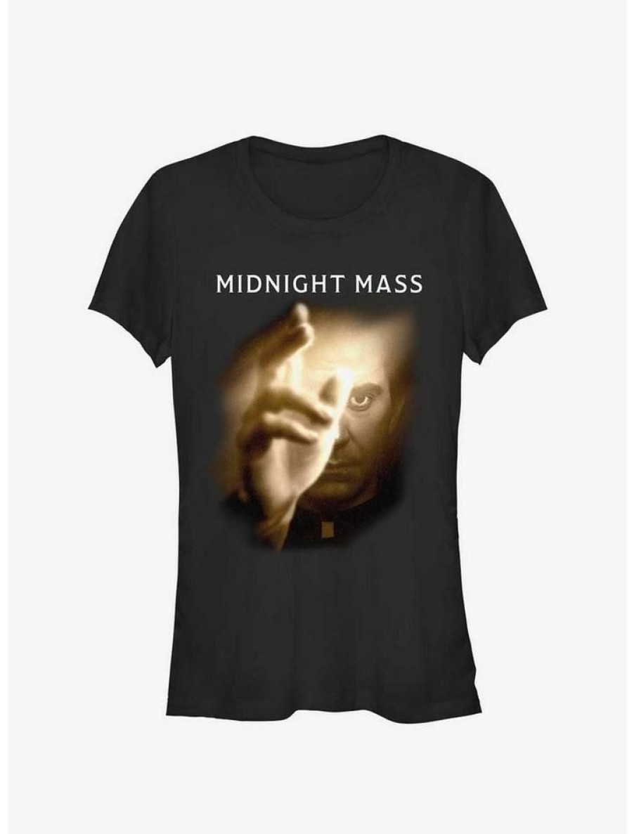 Tees * | Best Sale Midnight Mass Father Paul Girls T-Shirt Black