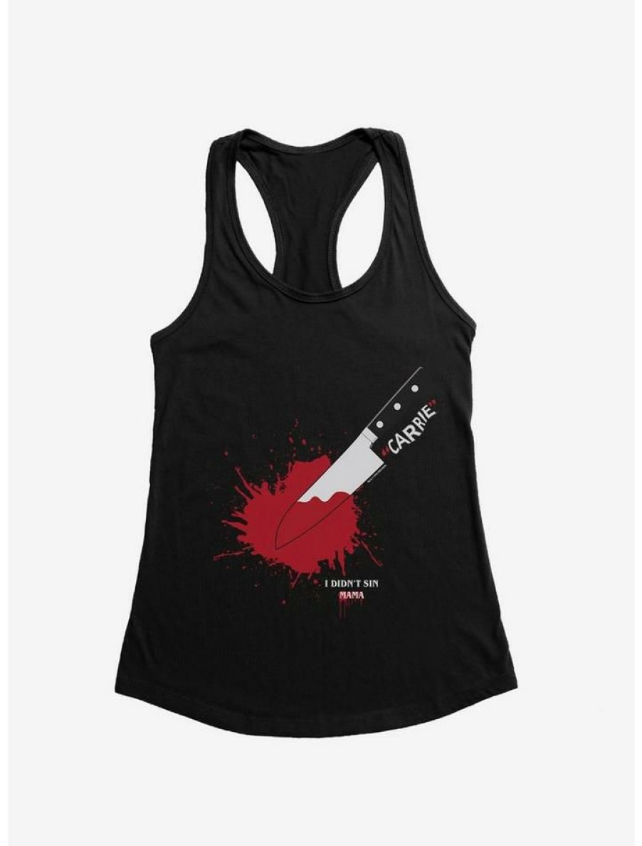 Girls * | Budget Carrie 1976 Knife Splatter Girls Tank Black