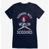 Tees * | Cheapest Chucky Running With Scissors Girls T-Shirt