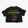 Tees * | New Halloween Jack-O'-Lantern Crop Girls T-Shirt Multi