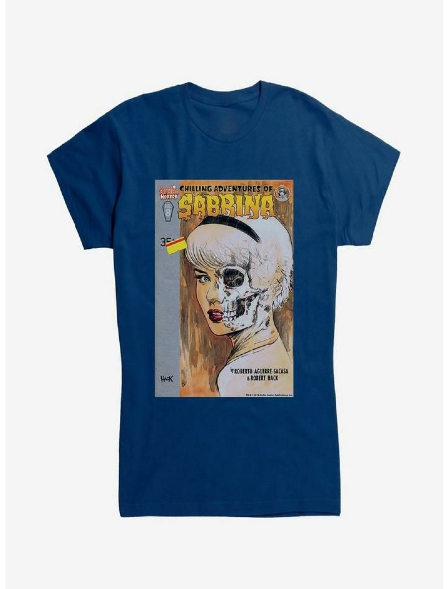 Tees * | Budget Chilling Adventures Of Sabrina Half Skull Face Girls T-Shirt