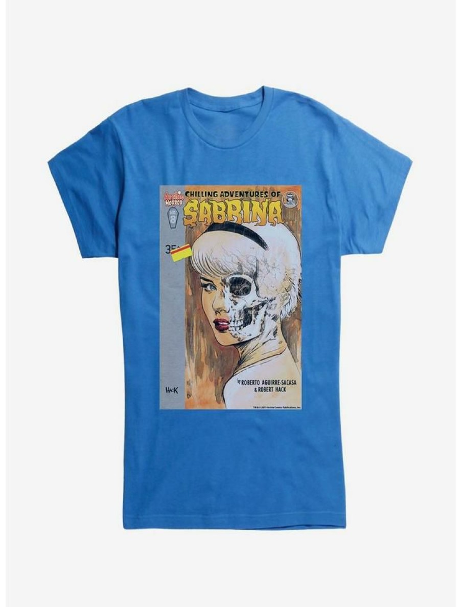 Tees * | Budget Chilling Adventures Of Sabrina Half Skull Face Girls T-Shirt