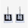 Accessories * | Budget Beetlejuice Ghost Photo Drop Earrings