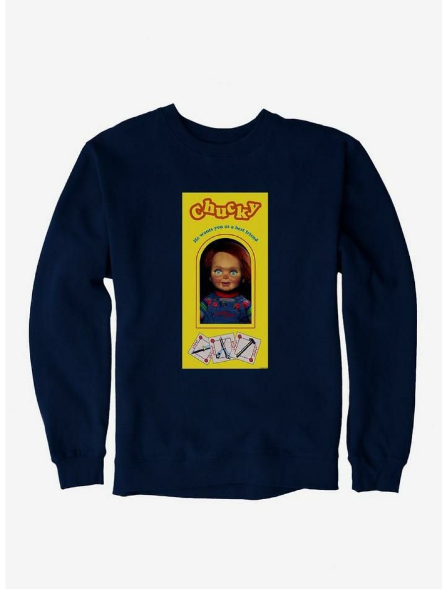 Guys * | Wholesale Chucky New Doll Box Sweatshirt