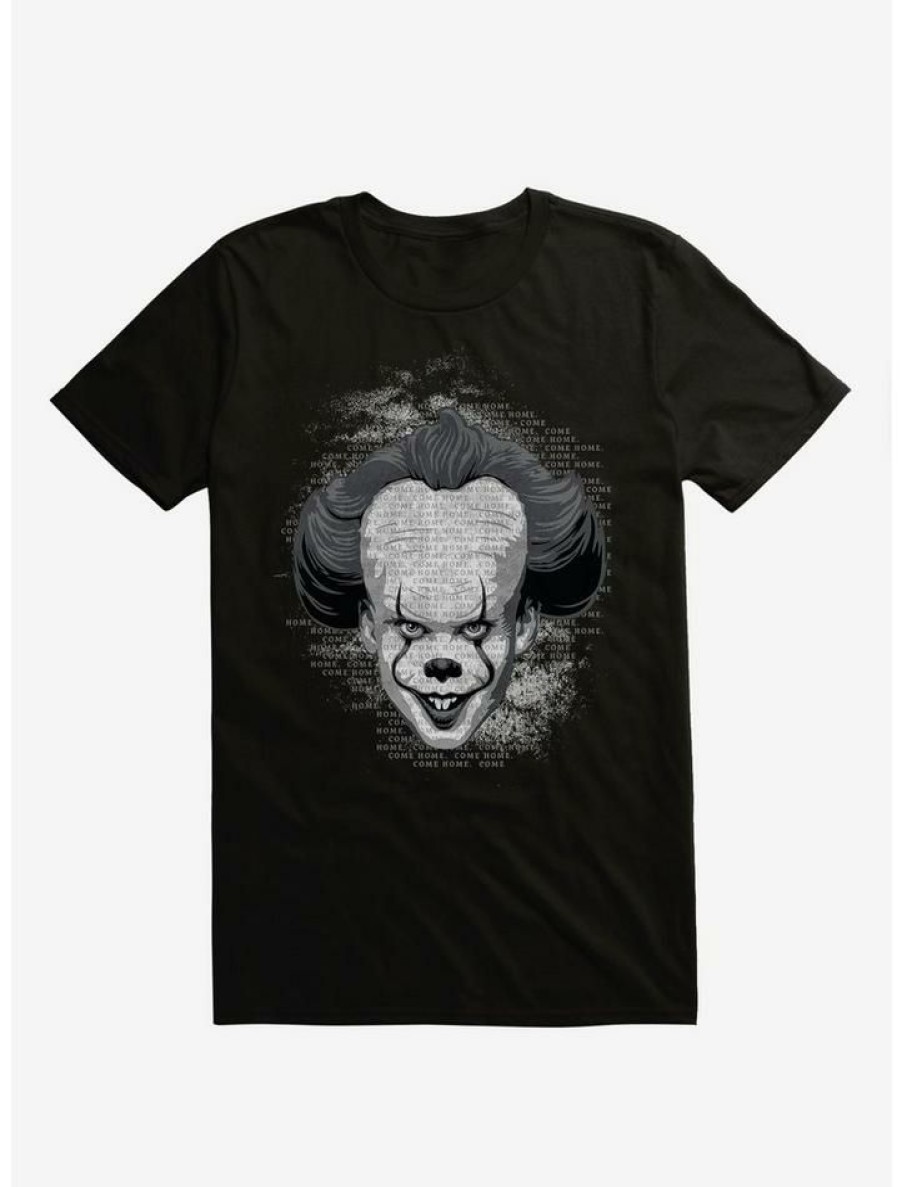 Guys * | Best Deal It Chapter Two Pennywise Come Home Script Grayscale T-Shirt