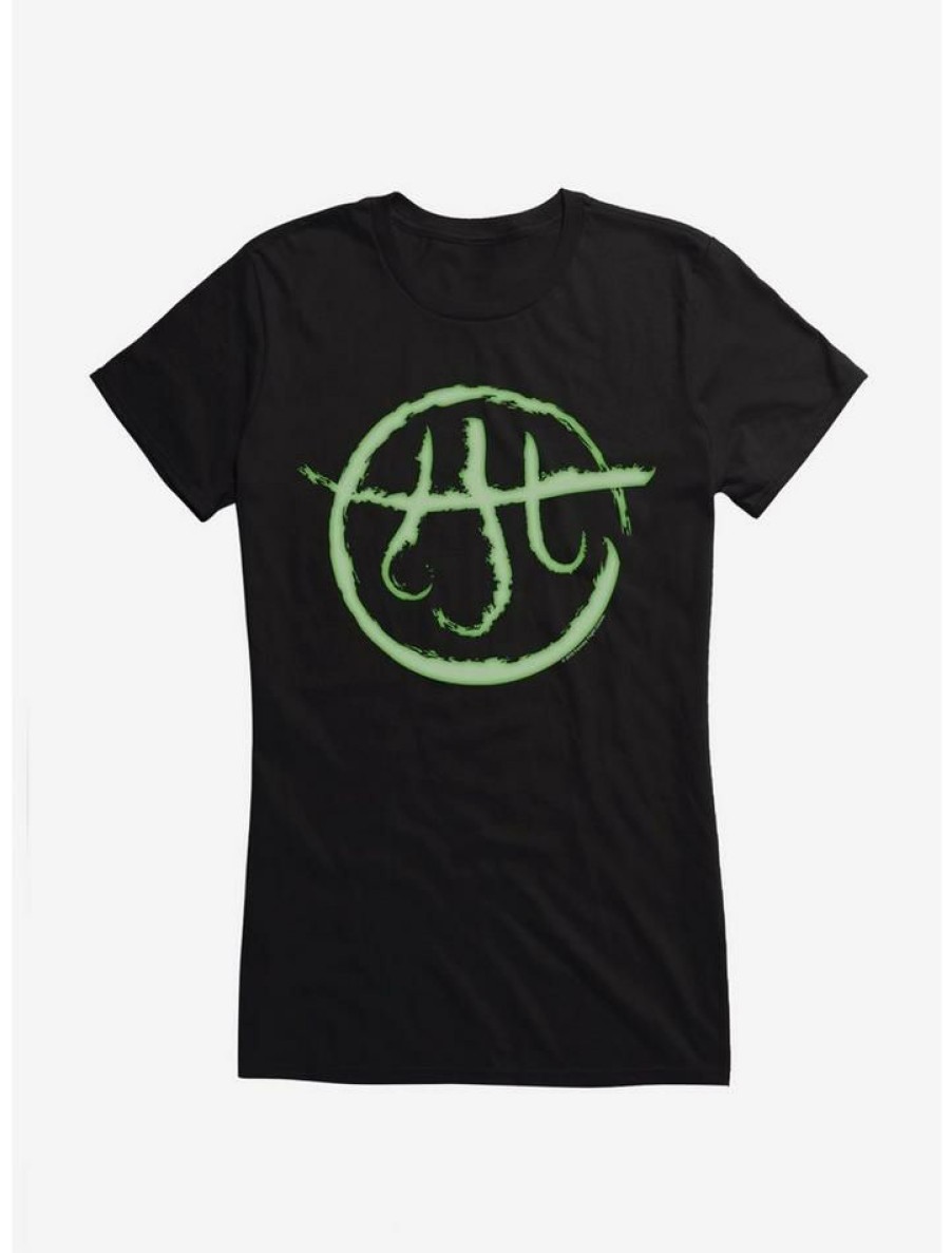 Tees * | Brand New Arkham Horror Green Logo Symbol Girls T-Shirt