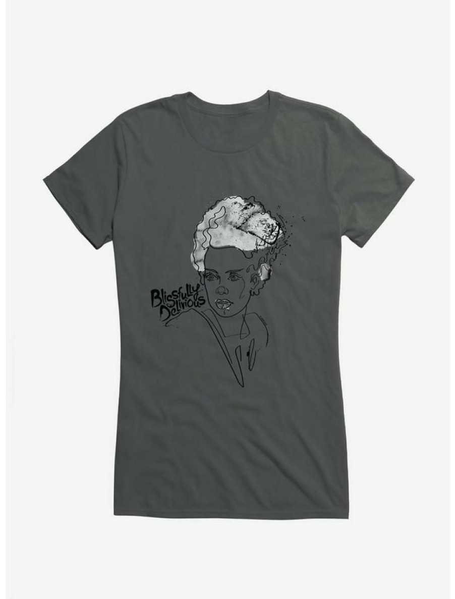 Tees * | Promo Universal Monsters Bride Of Frankenstein Blissfully Delirious Girls T-Shirt