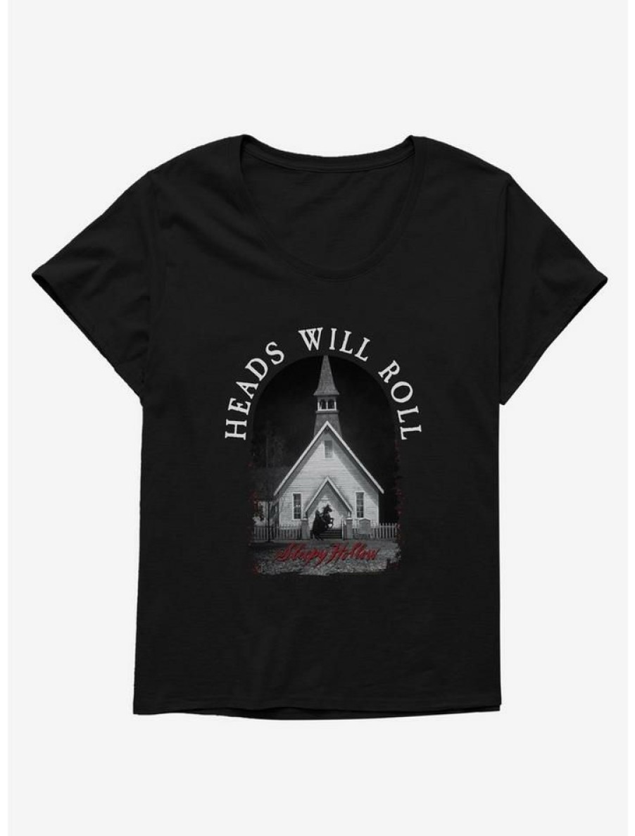 Tees * | Outlet Sleepy Hollow The Headless Horseman Girls T-Shirt Plus Size Black