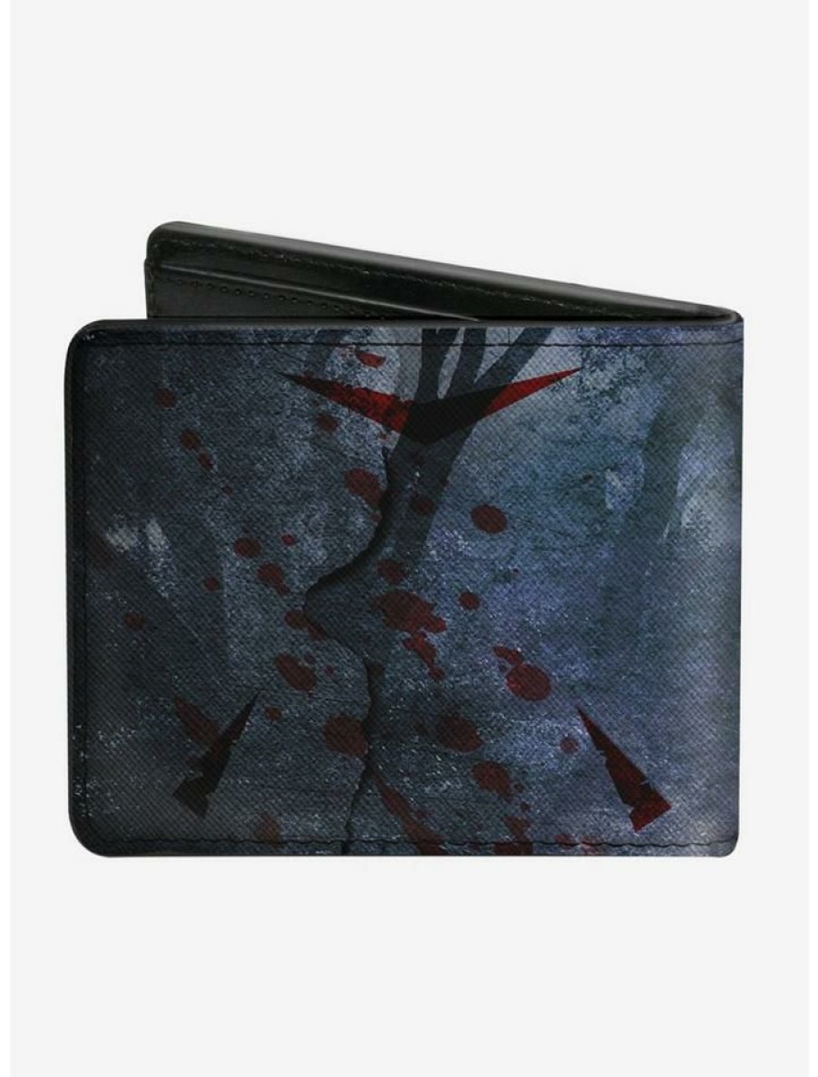 Backpacks & Bags * | Cheapest Friday The 13Th Welcome To Camp Crystal Lake Sign Bifold Wallet