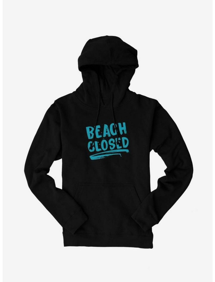 Guys * | Wholesale Universal Jaws Beach Closed Blue Font Hoodie