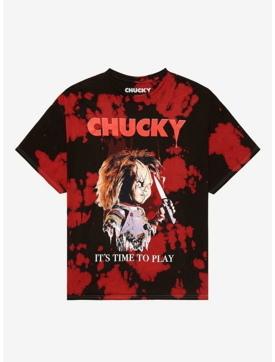 Tees * | Flash Sale Child'S Play Chucky It'S Time To Play Boyfriend Fit Girls T-Shirt Plus Size Multi