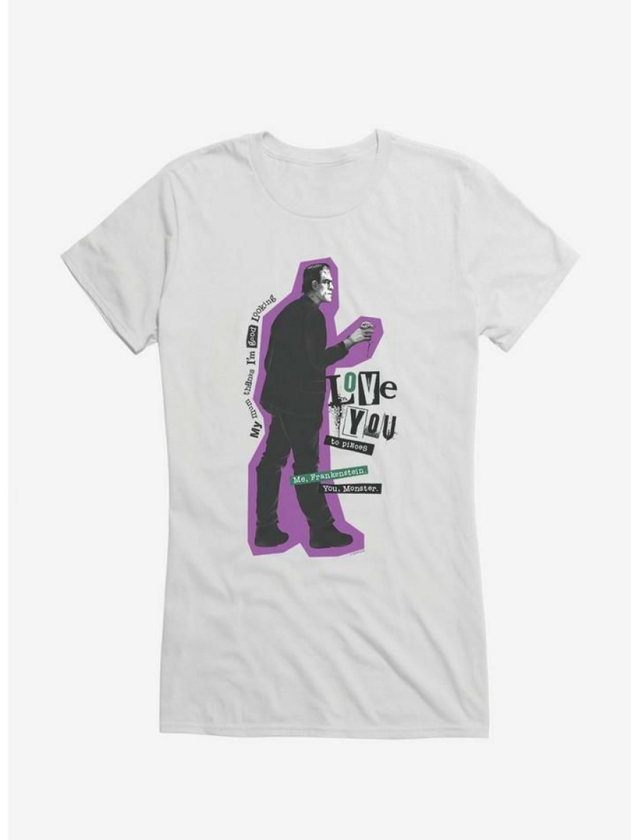 Tees * | Top 10 Universal Monsters Frankenstein Love You Girls T-Shirt