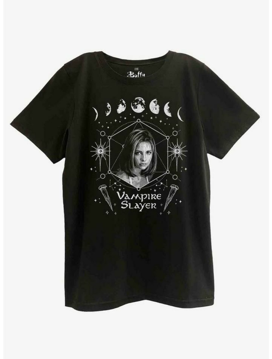 Tees * | Best Pirce Buffy The Vampire Slayer Moon Phase Boyfriend Fit Girls T-Shirt Multi