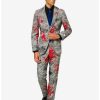 Guys * | Brand New Opposuits Men'S Zombiac Suit Grey Red