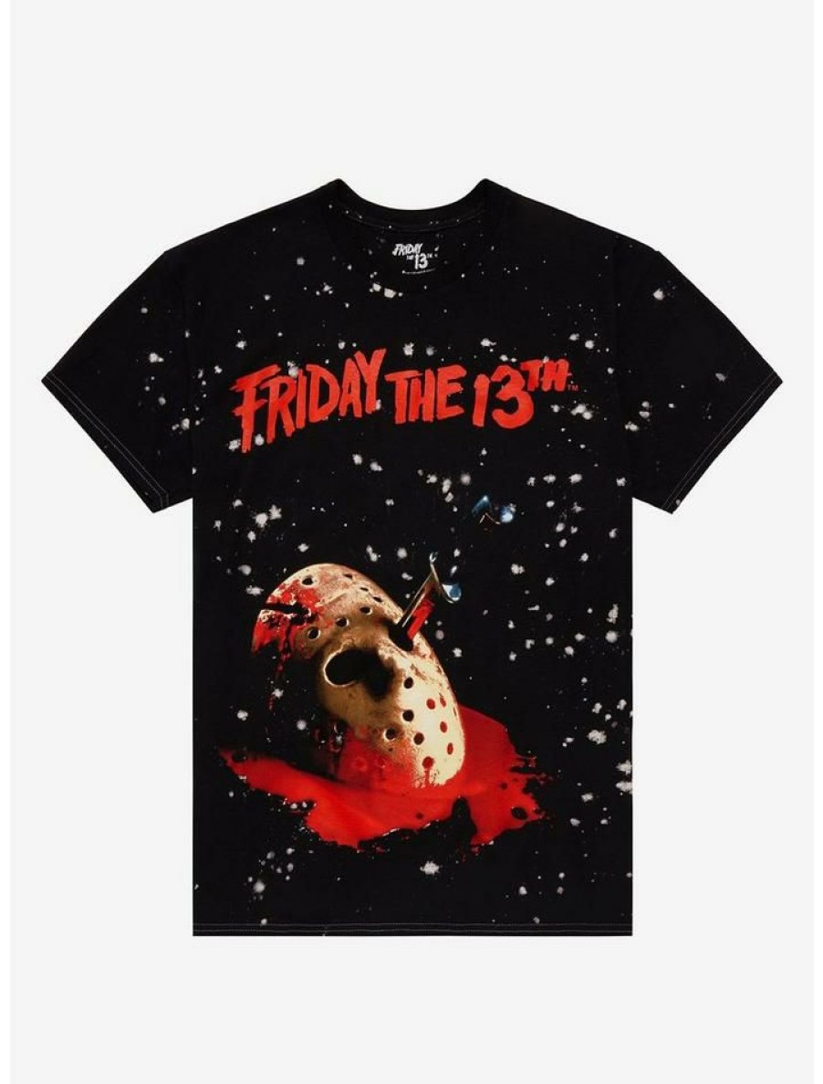 Tees * | Cheap Friday The 13Th Bloody Mask Splatter Boyfriend Fit Girls T-Shirt Multi