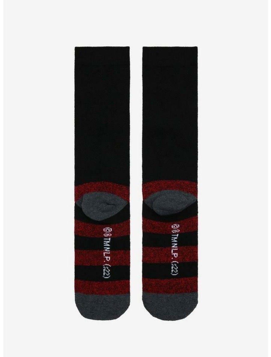 Girls * | Coupon A Nightmare On Elm Street Freddy Stripe Crew Socks