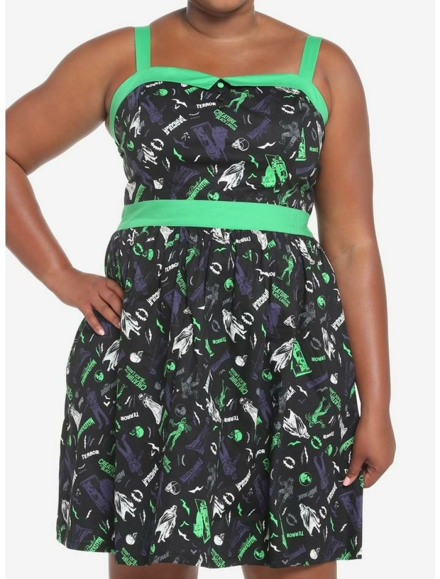 Plus * | Cheapest Universal Monsters Retro Dress Plus Size Multi