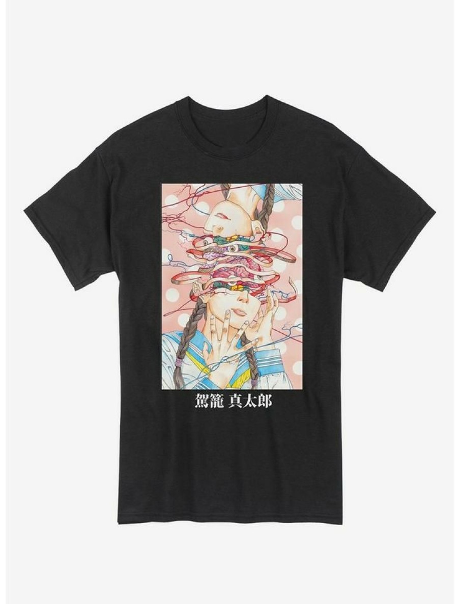 Guys * | Outlet Shintaro Kago Open Heads T-Shirt Black