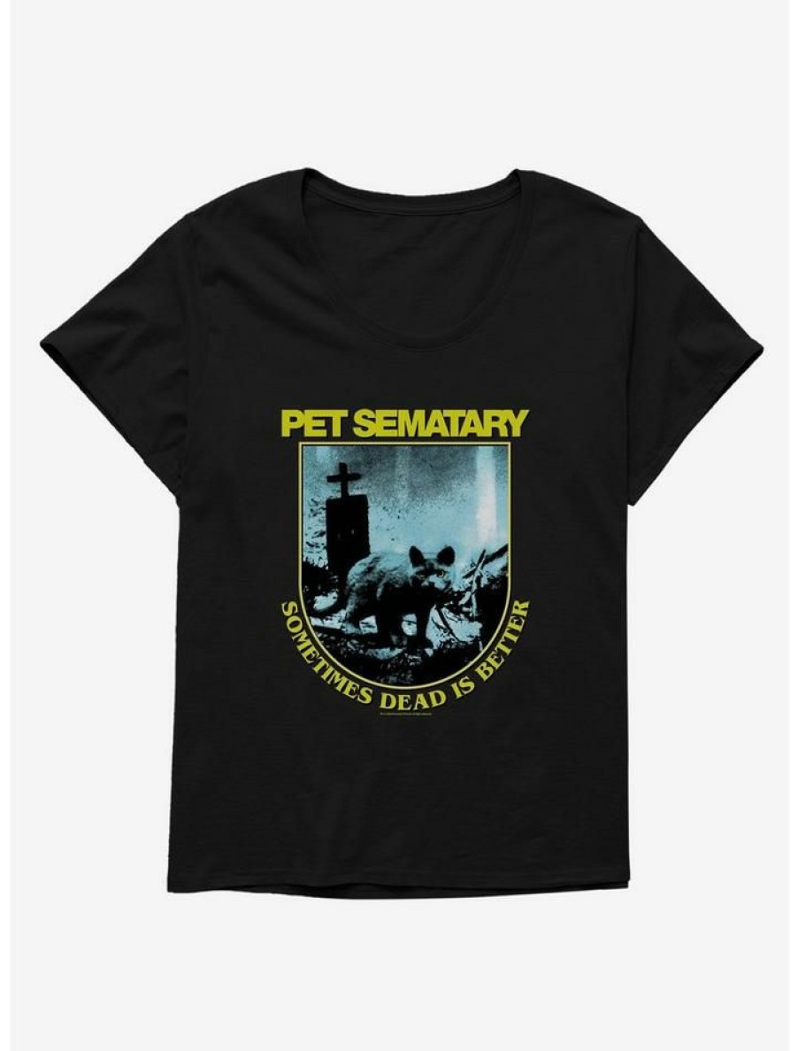 Tees * | Best Pirce Pet Sematary Church'S Eyes Girls T-Shirt Plus Size Black