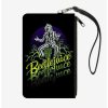 Backpacks & Bags * | Coupon Beetlejuice Sitting On Tombstone Pose Zip Clutch Canvas Wallet