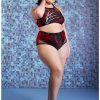 Plus * | Coupon A Nightmare On Elm Street Grommet High-Waisted Swim Bottoms Plus Size Multi