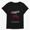 Tees * | Cheap Carrie 1976 Crown Splatter Girls T-Shirt Plus Size Black